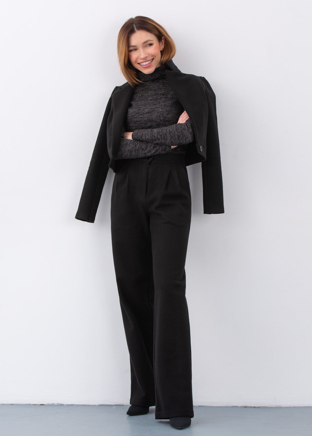 Теплий костюм з жакету та брюк