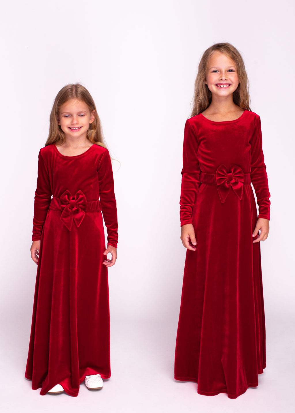 Оксамитова довга сукня для дівчинки