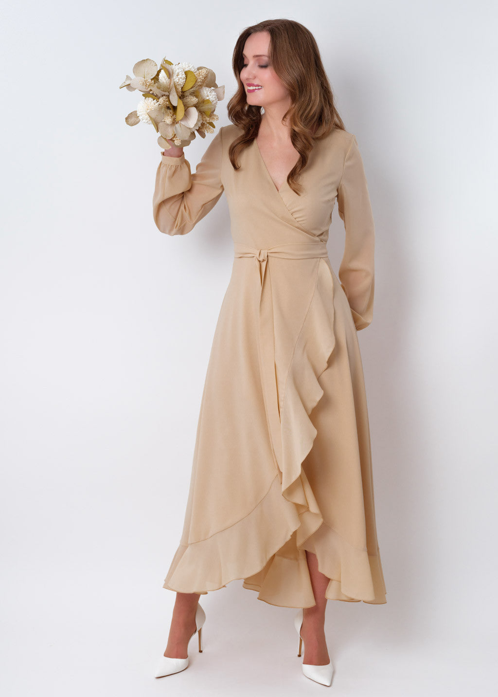 Романтична довга шифонова сукня