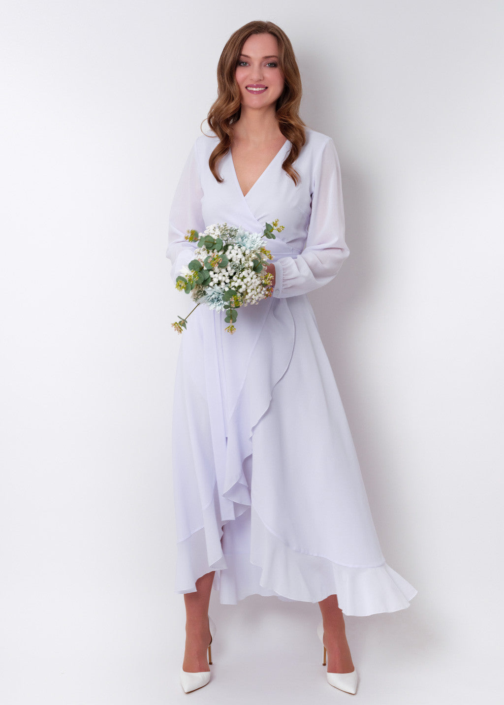 Романтична довга шифонова сукня