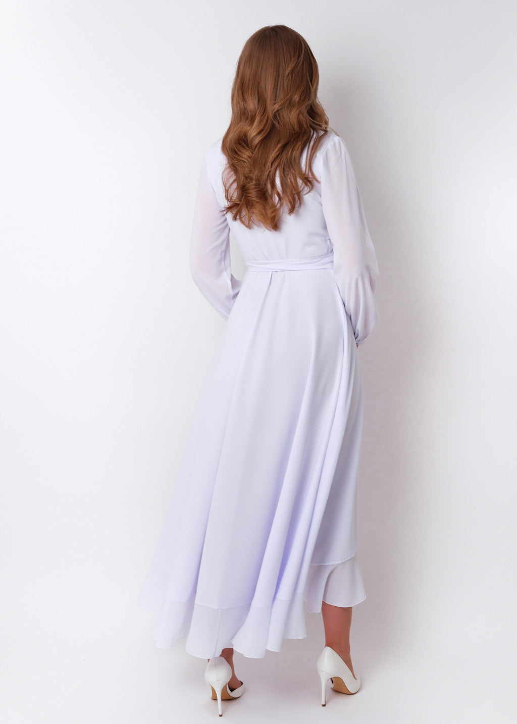 Романтична довга шифонова сукня