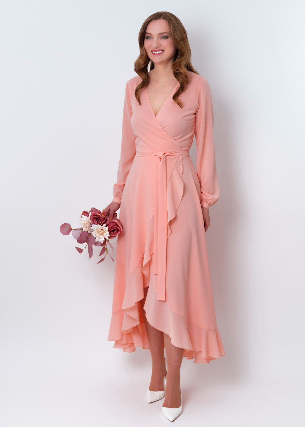 Романтична довга шифонова сукня