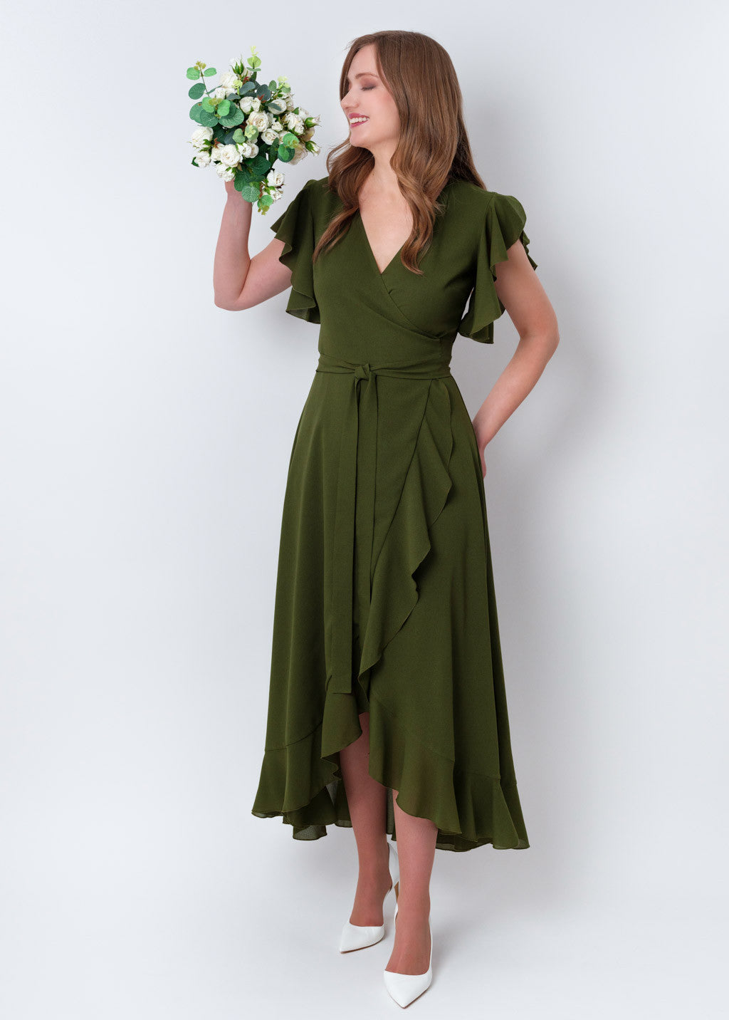 Романтична довга шифонова сукня