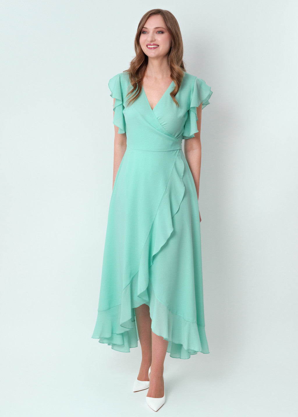 Романтична довга шифонова сукня