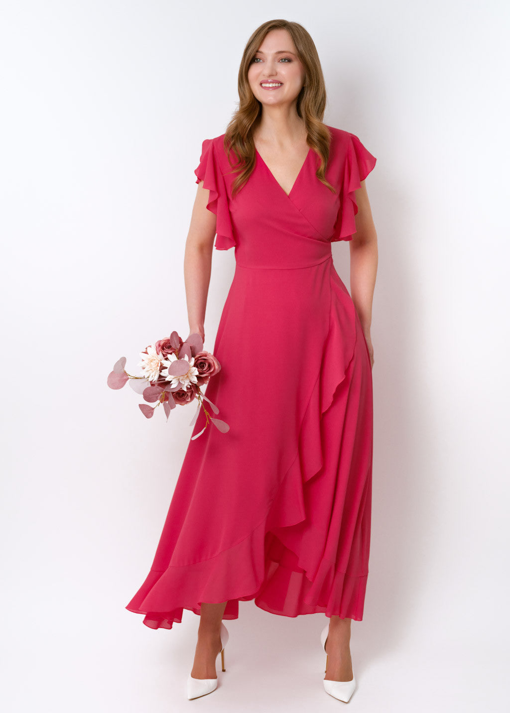 Романтична довга шифонова сукня