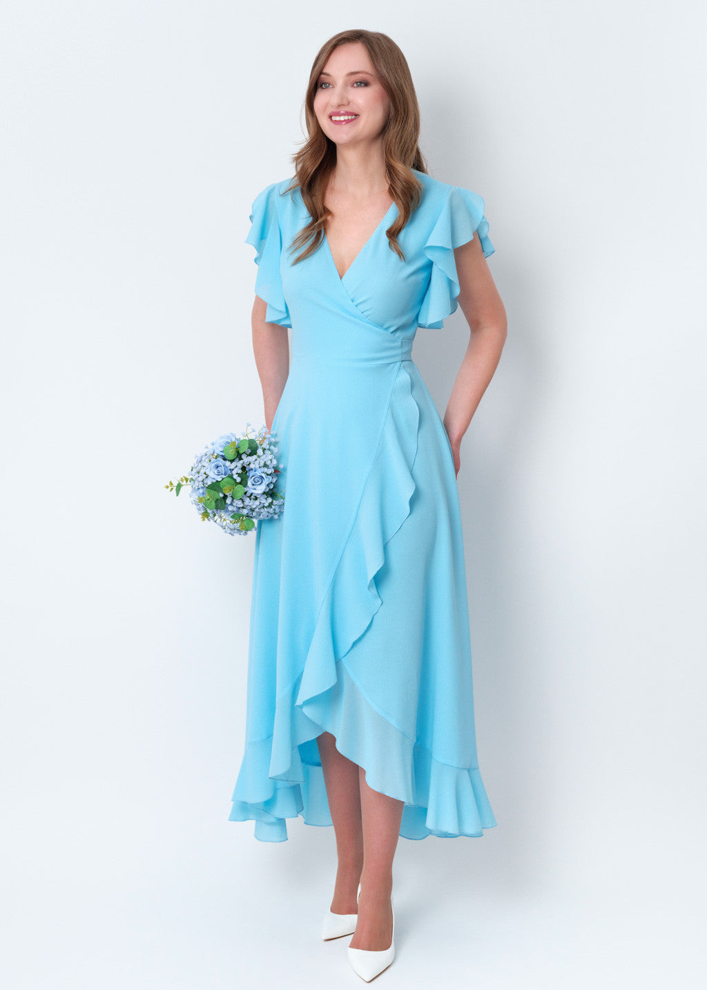 Романтична довга шифонова сукня