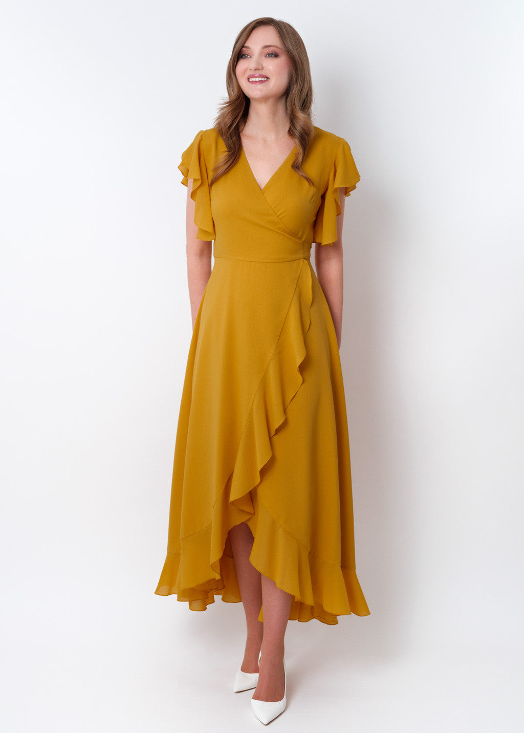 Романтична довга шифонова сукня