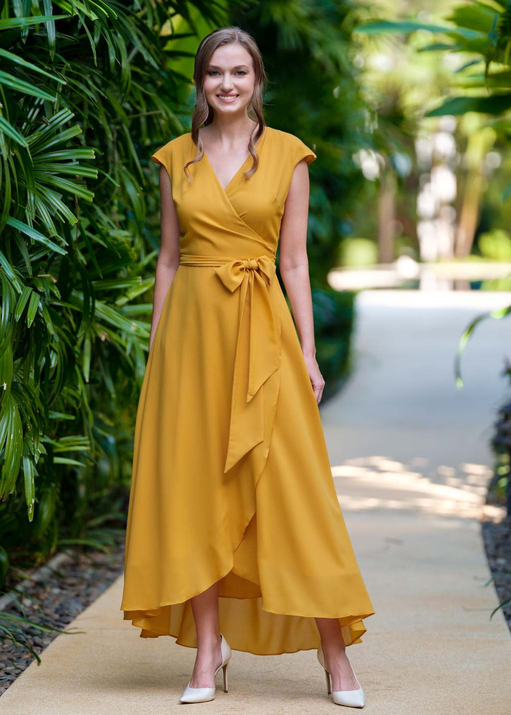 Романтична довга шифонова сукня