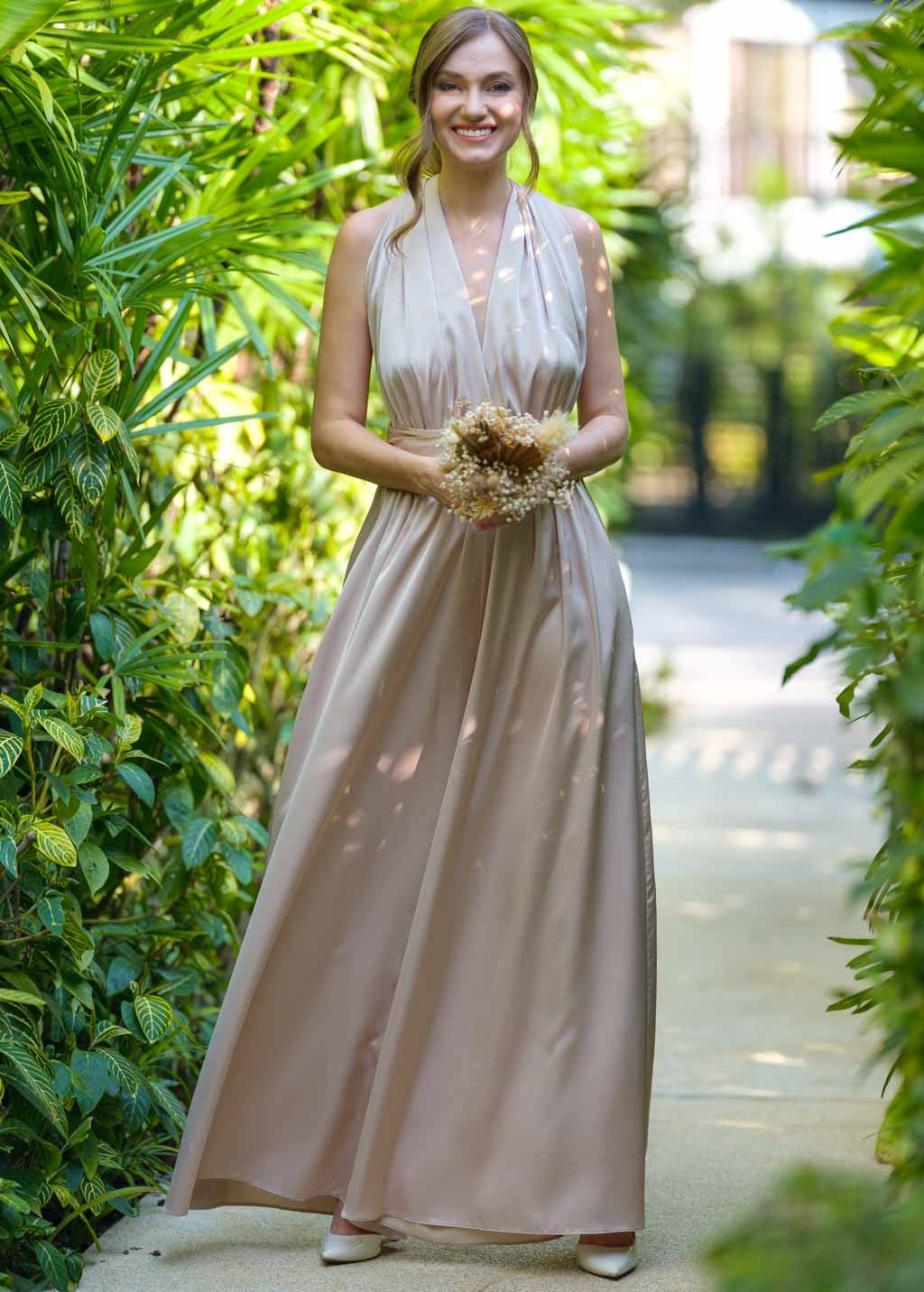 Шовковий комбінезон Infinity з кишенями