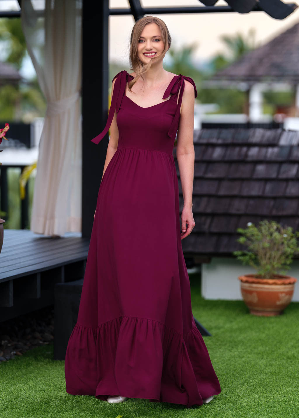 Довга літня сукня з віскози