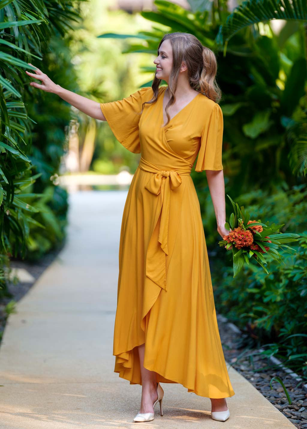 Довга літня сукня з віскози