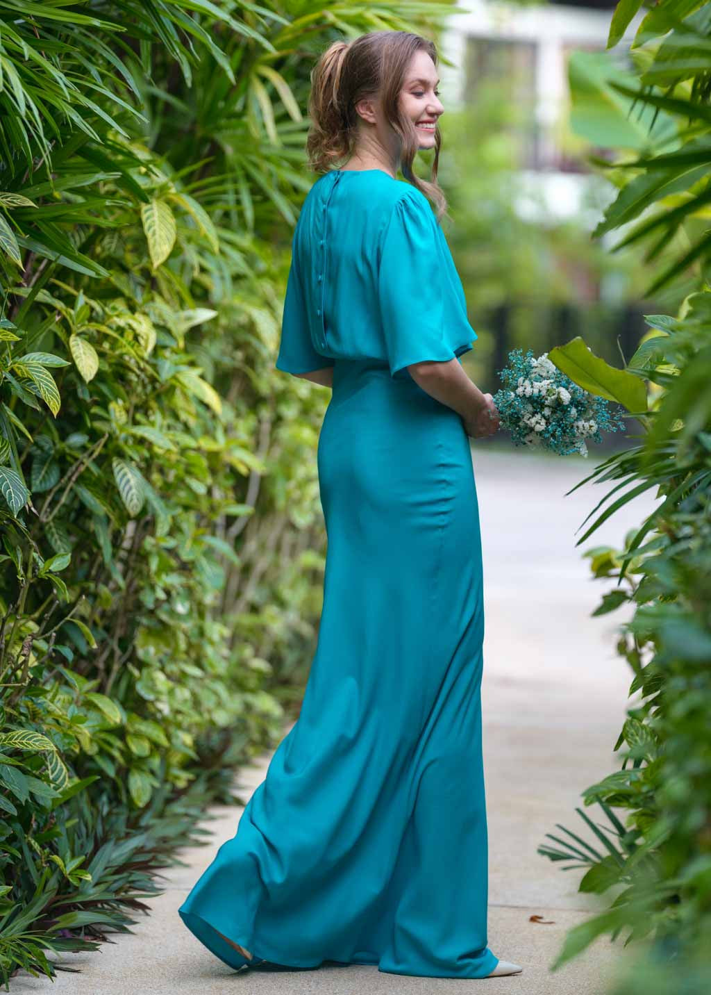 Довга літня сукня з віскози