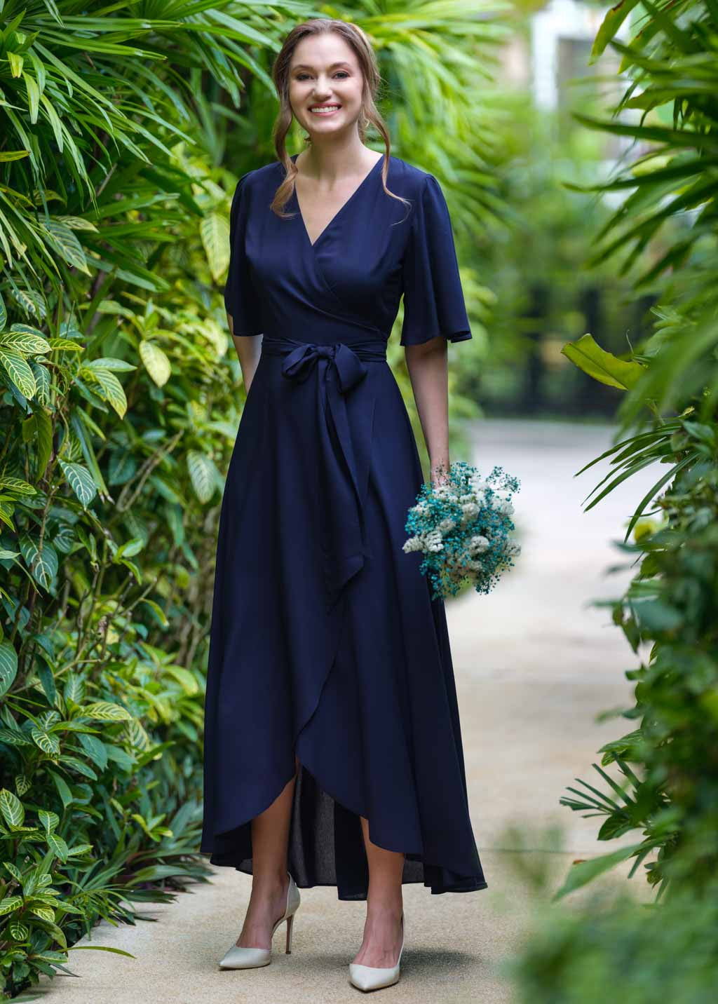 Романтична довга шифонова сукня