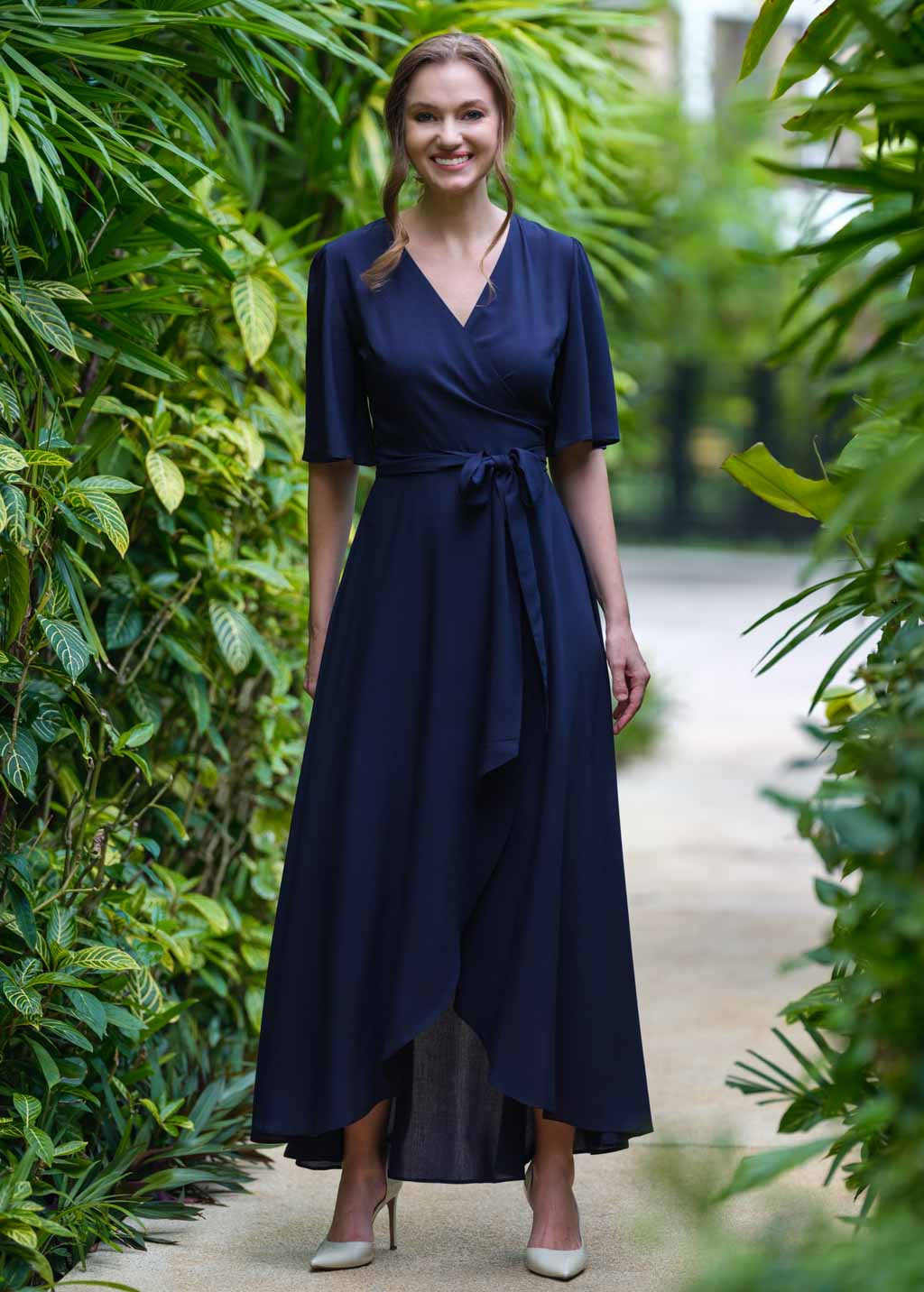 Романтична довга шифонова сукня