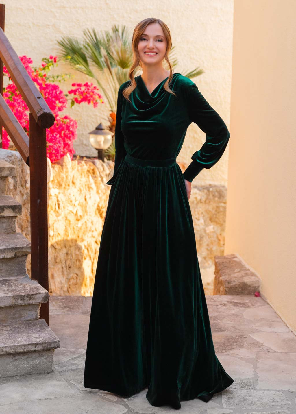 Вишуканий оксамитовий комбінезон з кишенями