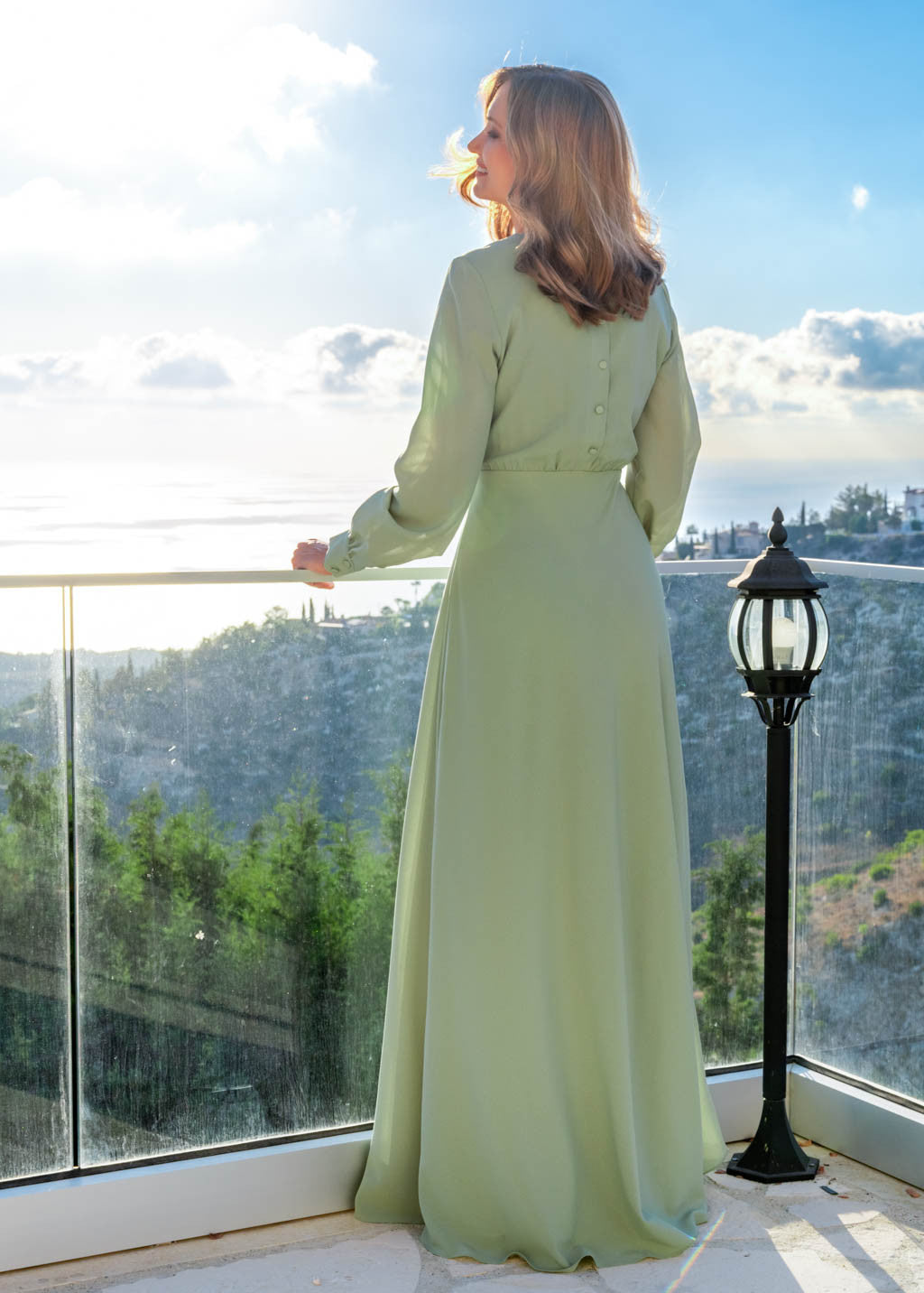 Шифонова довга сукня