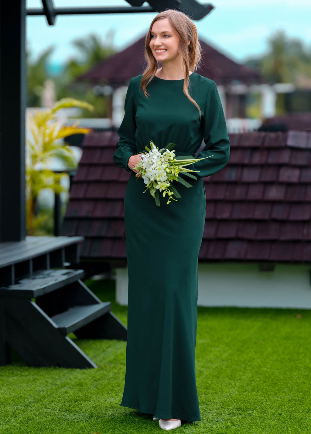 Шифонова довга сукня