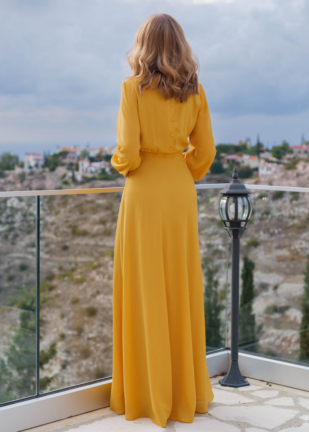 Шифонова довга сукня