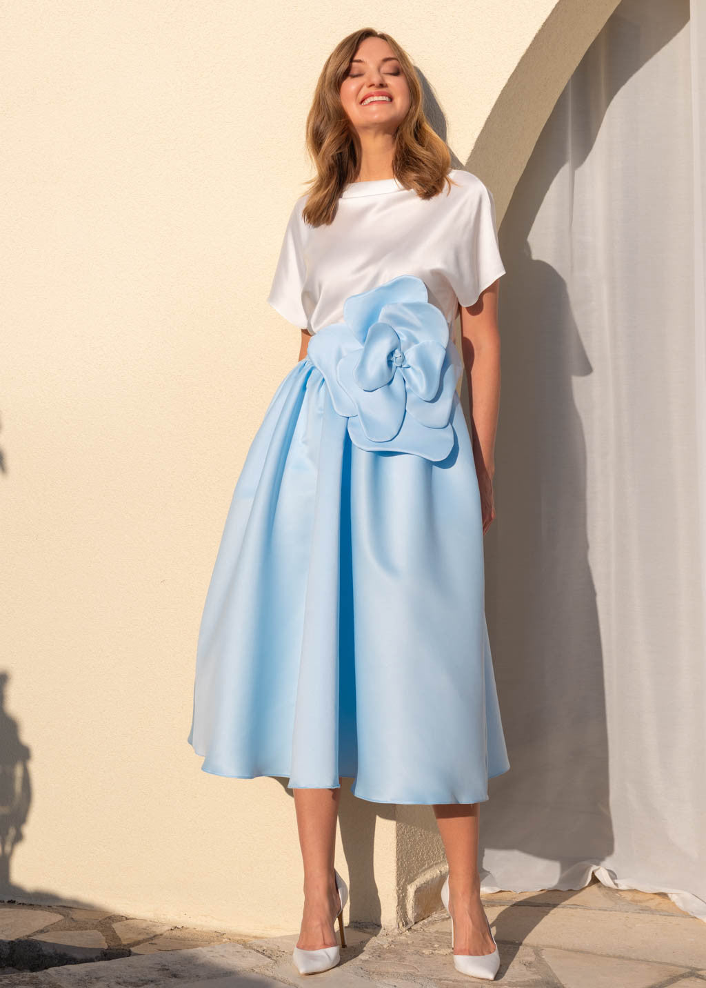 Сатинова квітка ручної роботи