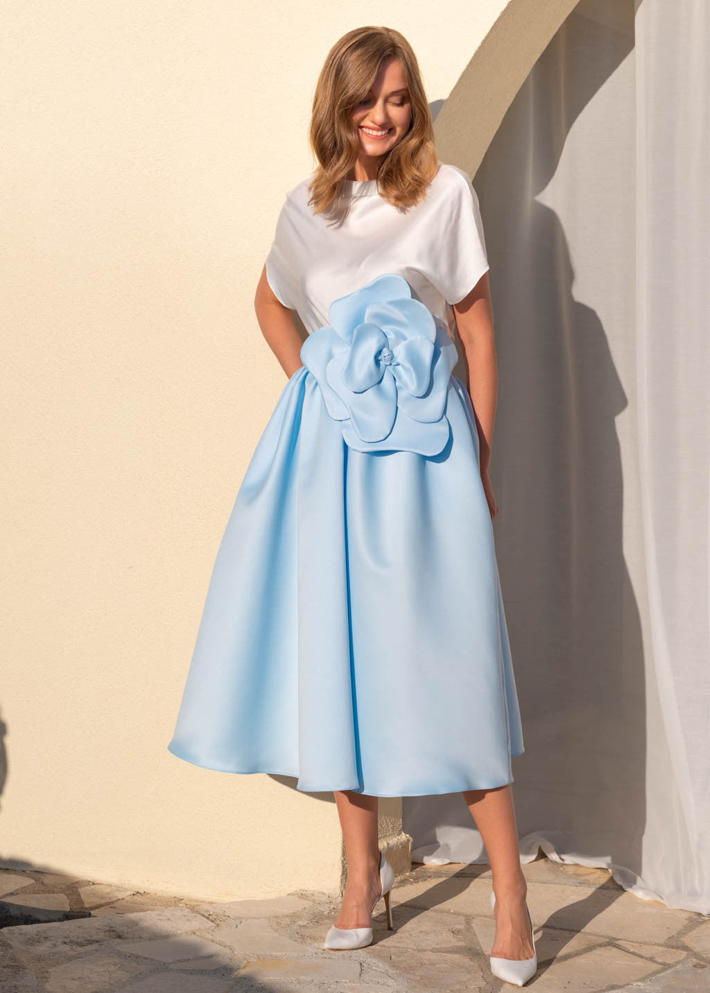 Сатинова квітка ручної роботи