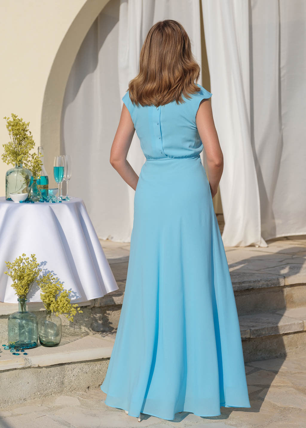 Шифонова довга сукня