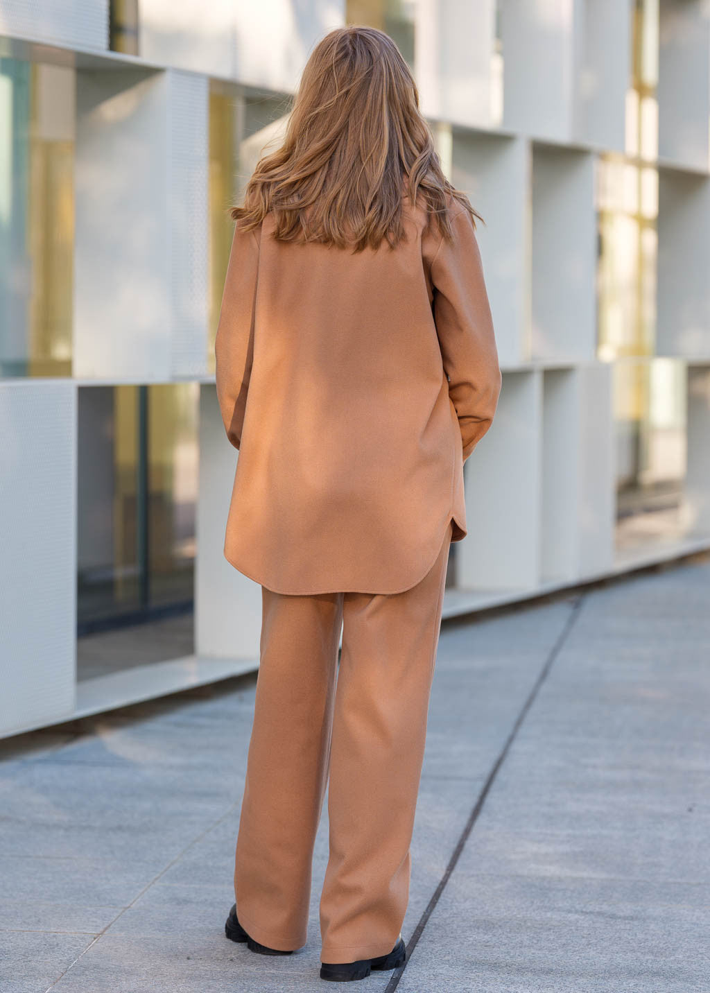 Теплий костюм з сорочки та брюк