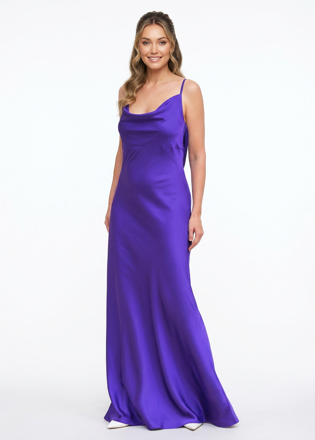 Шовкова сукня з відкритою спиною та драпіруванням