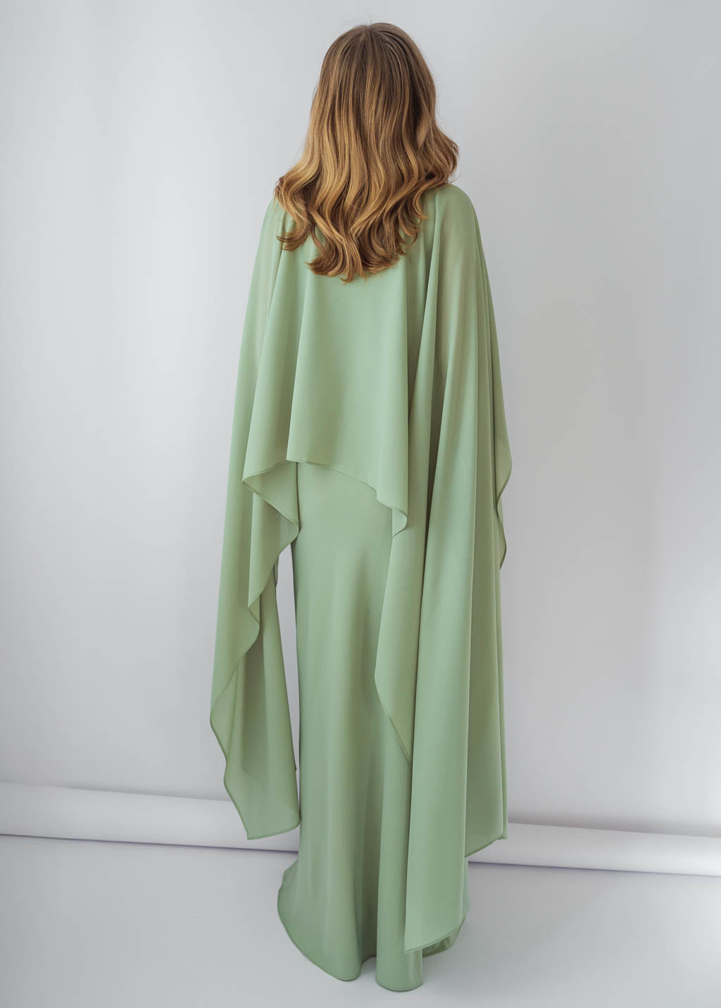 Романтична шифонова накидка в кольорі Sage Green