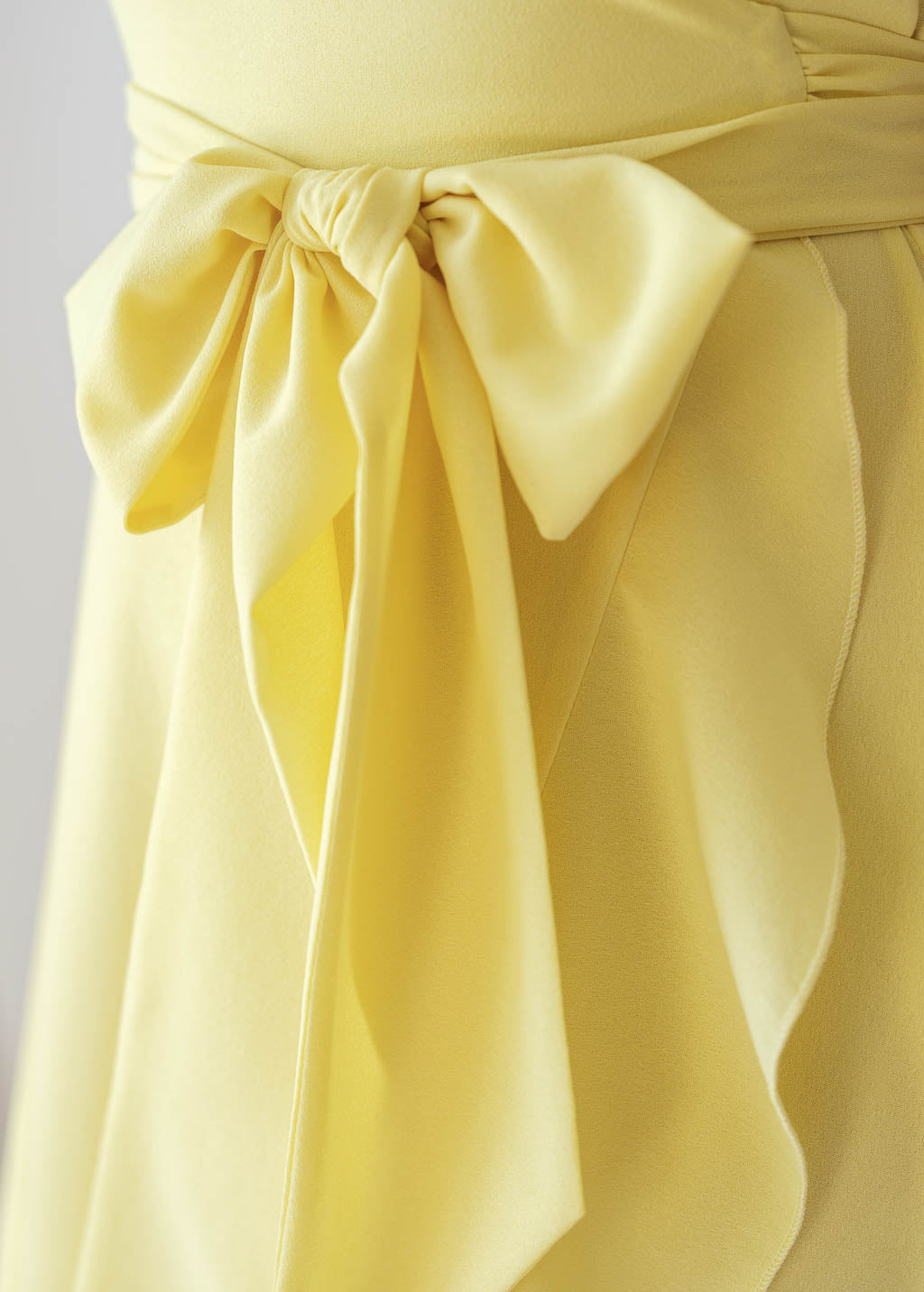 Романтична довга шифонова сукня в кольорі Lemon Sorbet