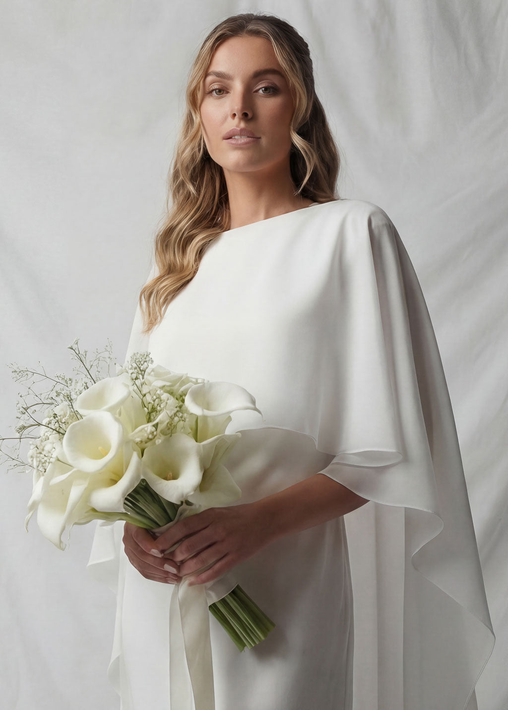 Cукня з поєднанням шовку та шифону та шифоновою накидкою