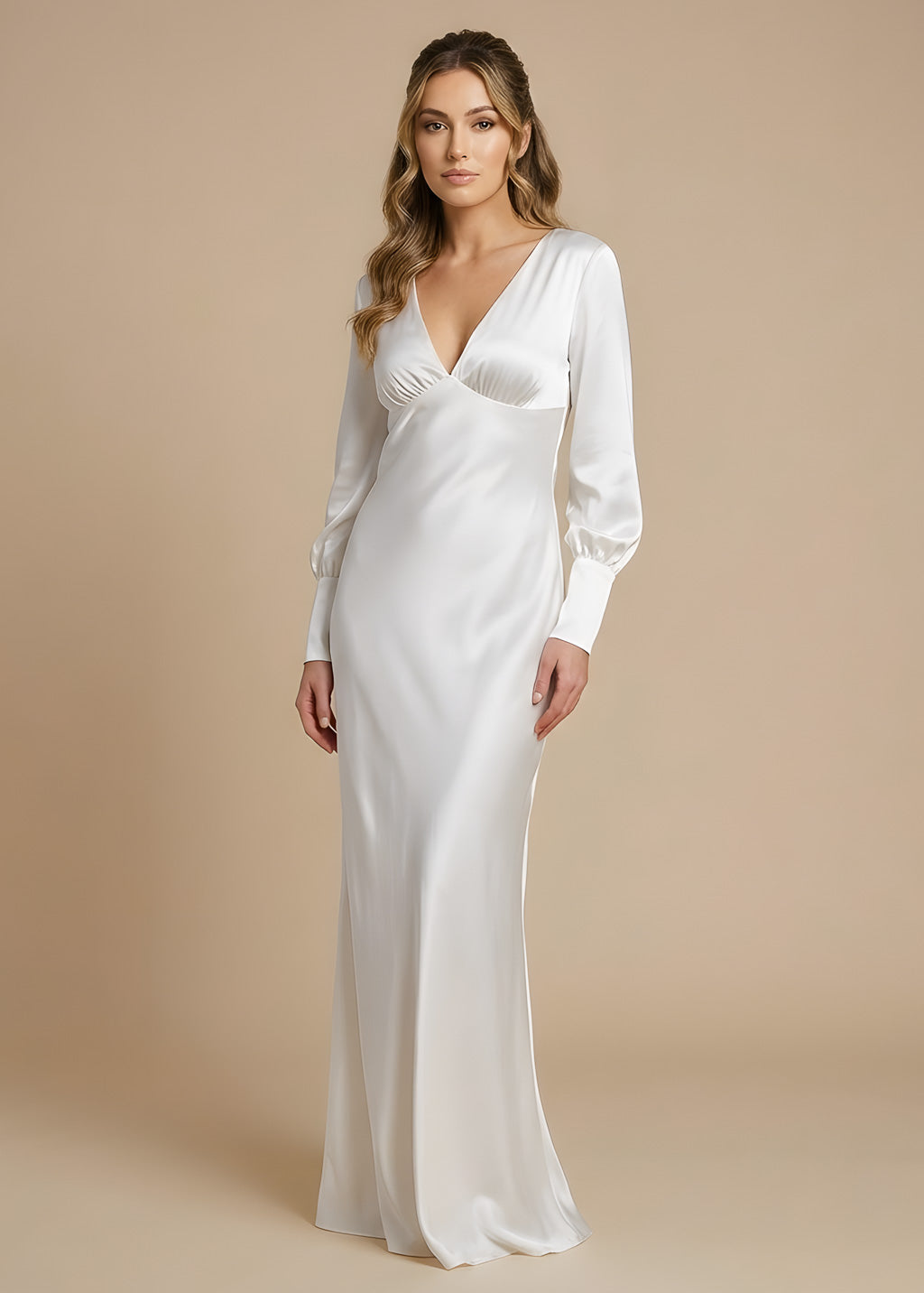 Шовкова витончена довга сукня