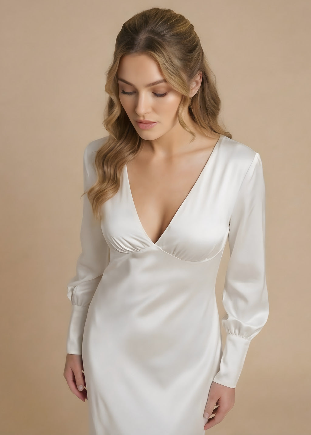 Шовкова витончена довга сукня