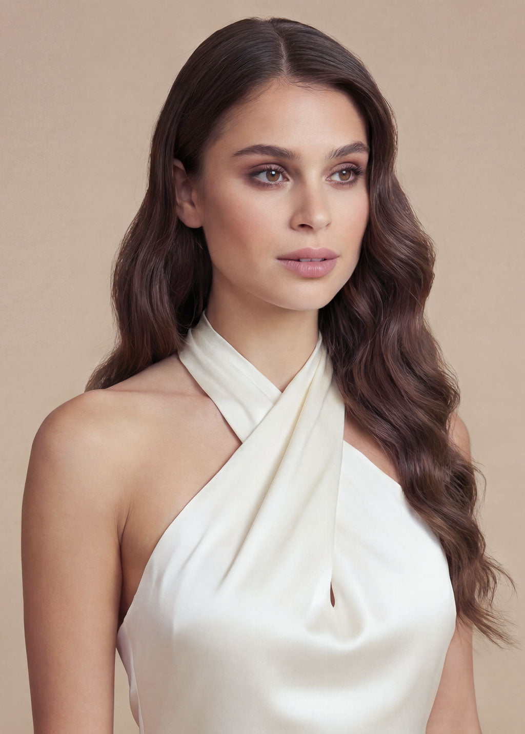 Шовкова святкова міді сукня