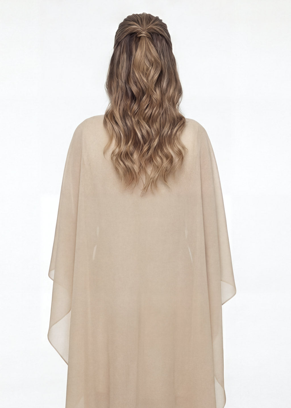 Cукня з поєднанням шовку та шифону та шифоновою накидкою