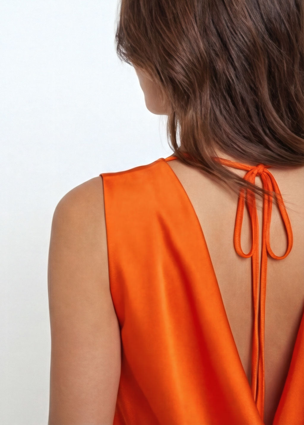 Шовкова сукня з драпіруванням в кольорі Orange