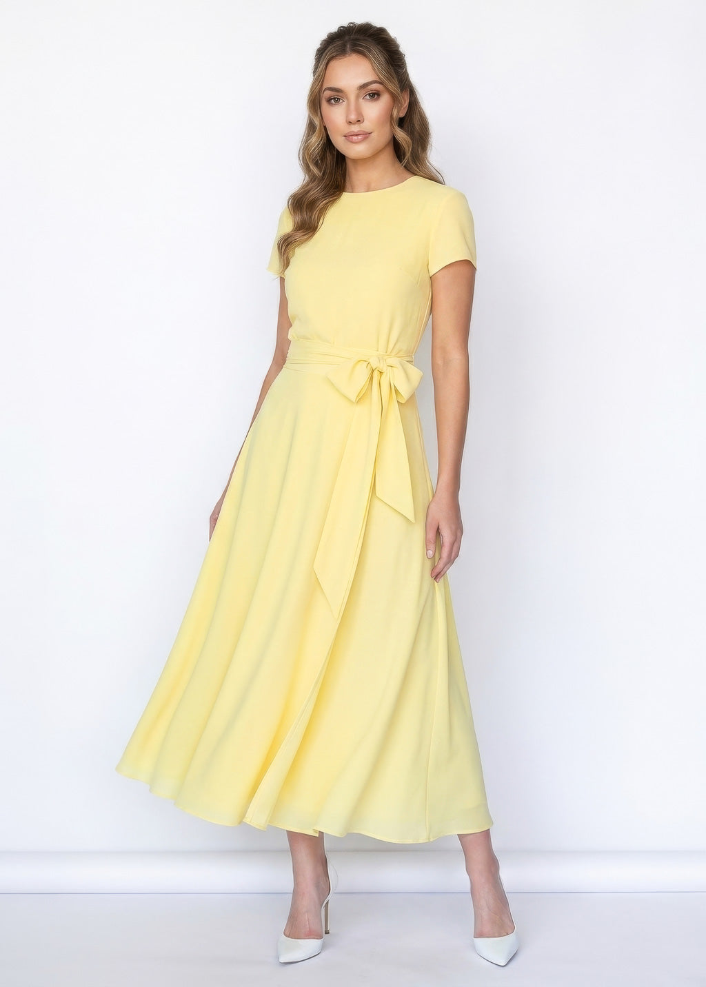 Шифонова блуза та спідниця на затин в кольорі Lemon Sorbet
