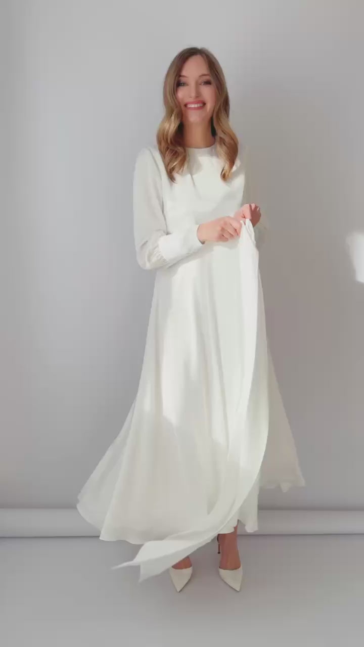 Витончений комплект зі спідниці та блузи в кольорі Ivory